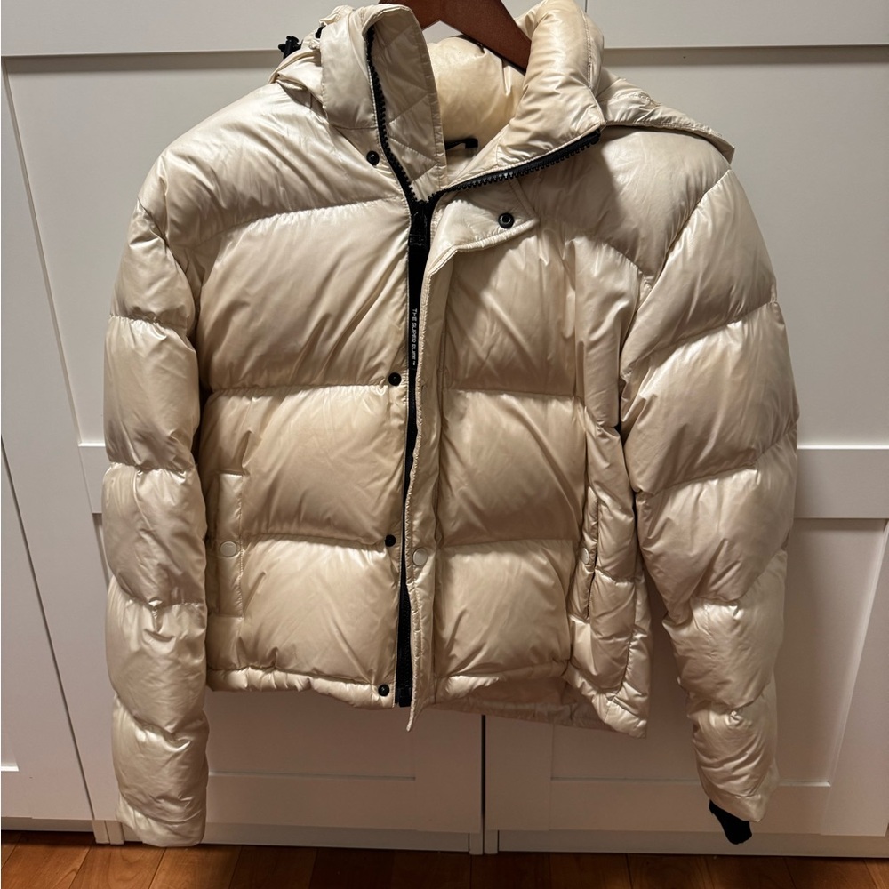 Aritzia Cream Puffer Jacket